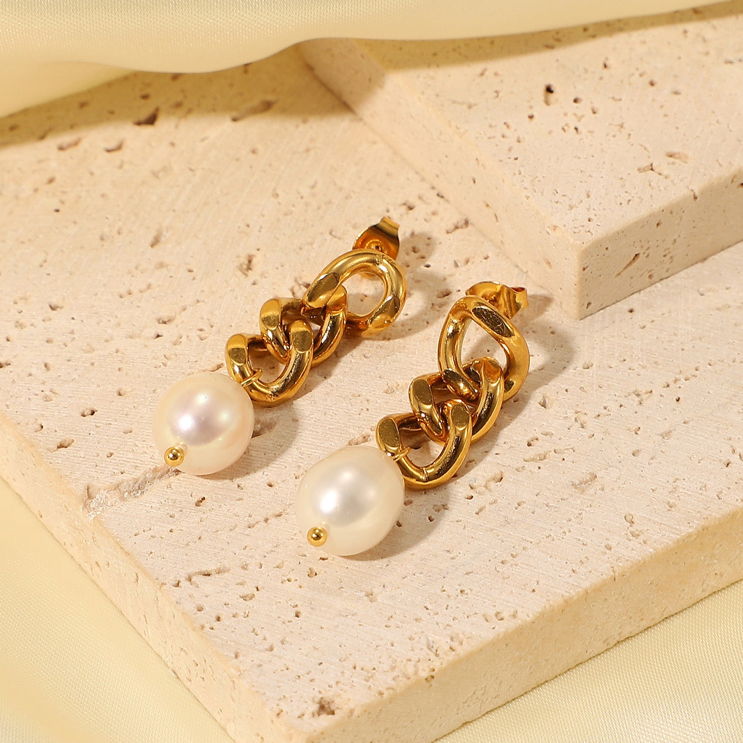 Amara Earrings. Pearl Dangle Charm Earrings. Beaded Fashion Earrings.